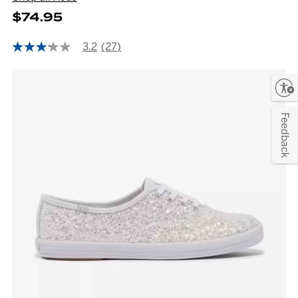 Sparkly Kate spade cream Sneakers